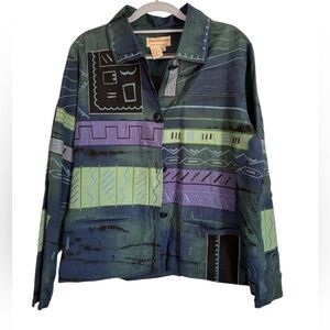 Vintage Norm Thompson Multicolor Patchwork Jacket